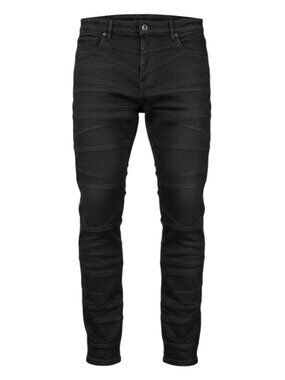 Legendary Status Mens Black Slim-Fit Moto Pants Size 34